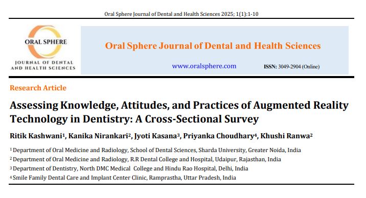 Image of Assessing Knowledge, Attitudes, and Practices of Augmented Reality Technology in Dentistry: A Cross-Sectional Survey
